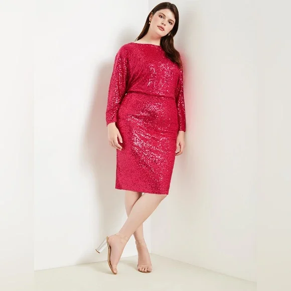 Eloquii | Dresses | Eloquii Hot Pink Sequin Dolman Sleeve Holiday Dress Nwt Size 22 | Poshmark Eloquii | Dresses | Eloquii Hot Pink Sequin Dolman Sleeve Holiday Dress Nwt Size 22 | Poshmark